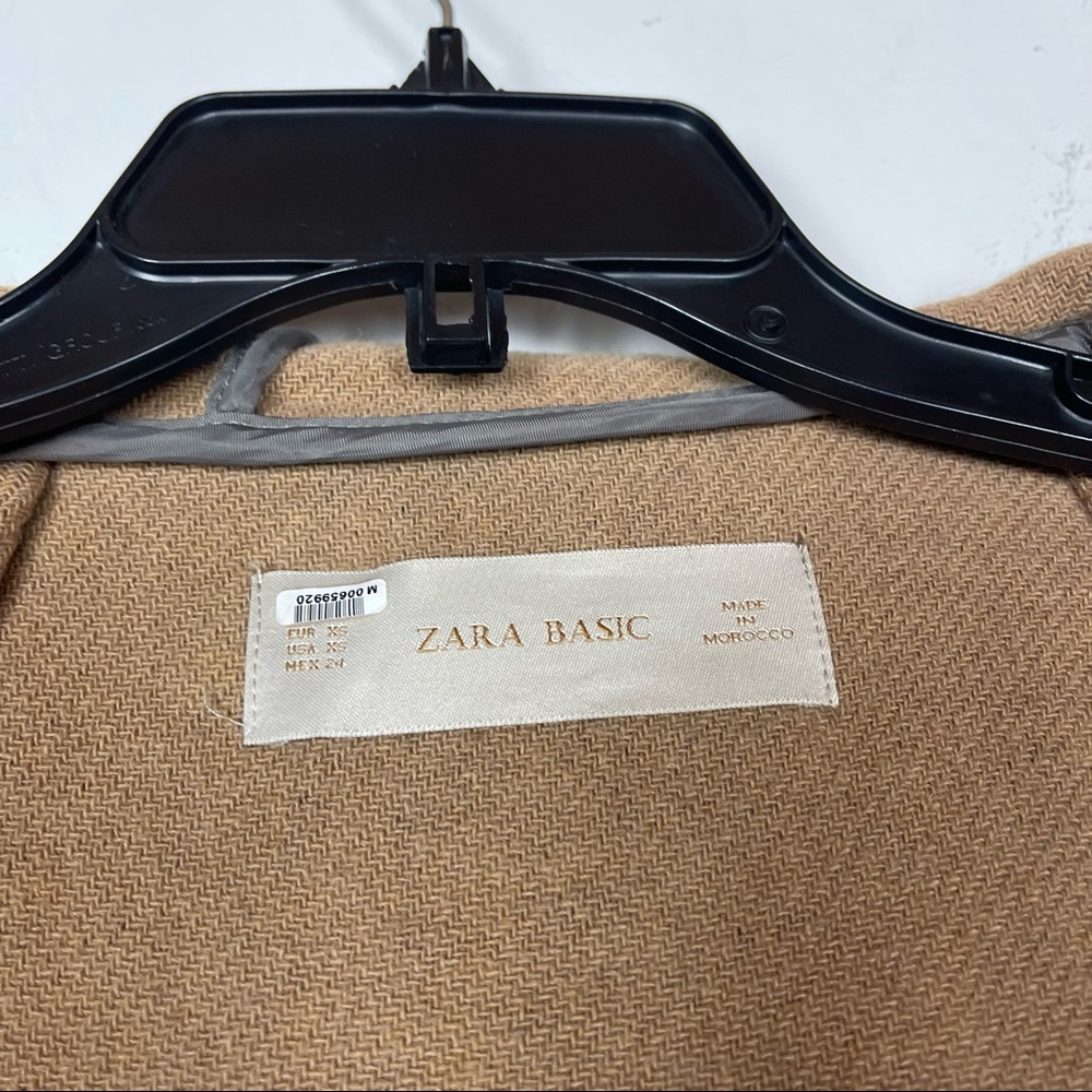 Zara Basic Jacket Coat Solid Gray‎ Zip Down Hoode… - image 4